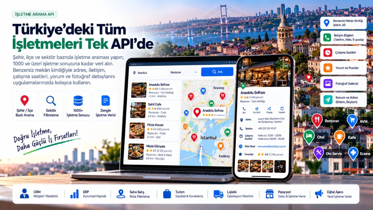 Google Places API ile İşletme Verilerini Otomatize Etme Rehberi