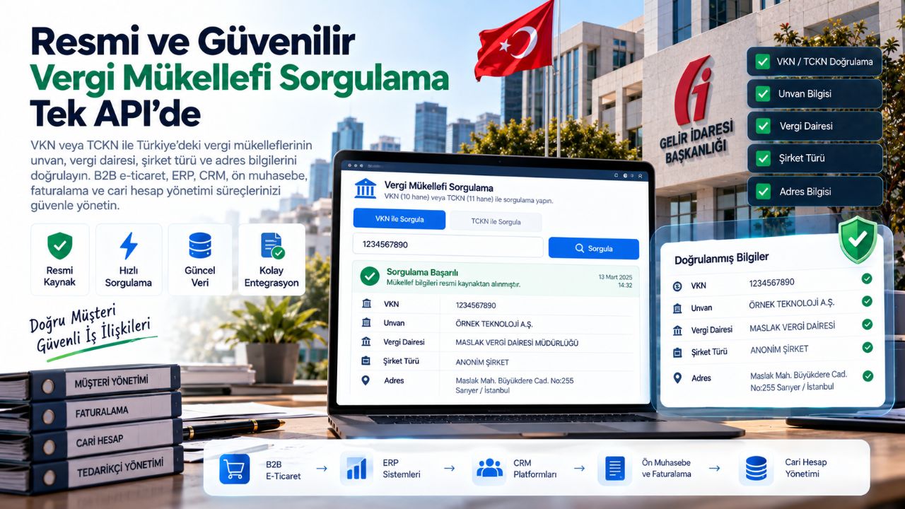Kurumsal Vergi Kimlik ve VKN Sorgulama Servisi ile Veri Doğrulama