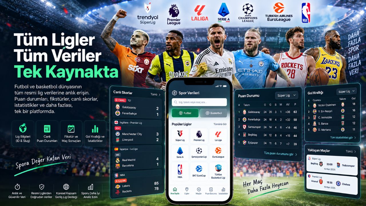 Spor Platformları İçin Veri Servisleri: Puan Durumu, Fikstür ve İstatistik